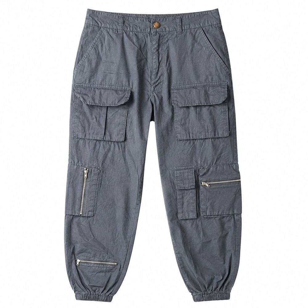 RACHEL PAIGE Cotton High-Rise Cargo Jogger Pant Sz S Black Baggy Grunge 90s Y2K